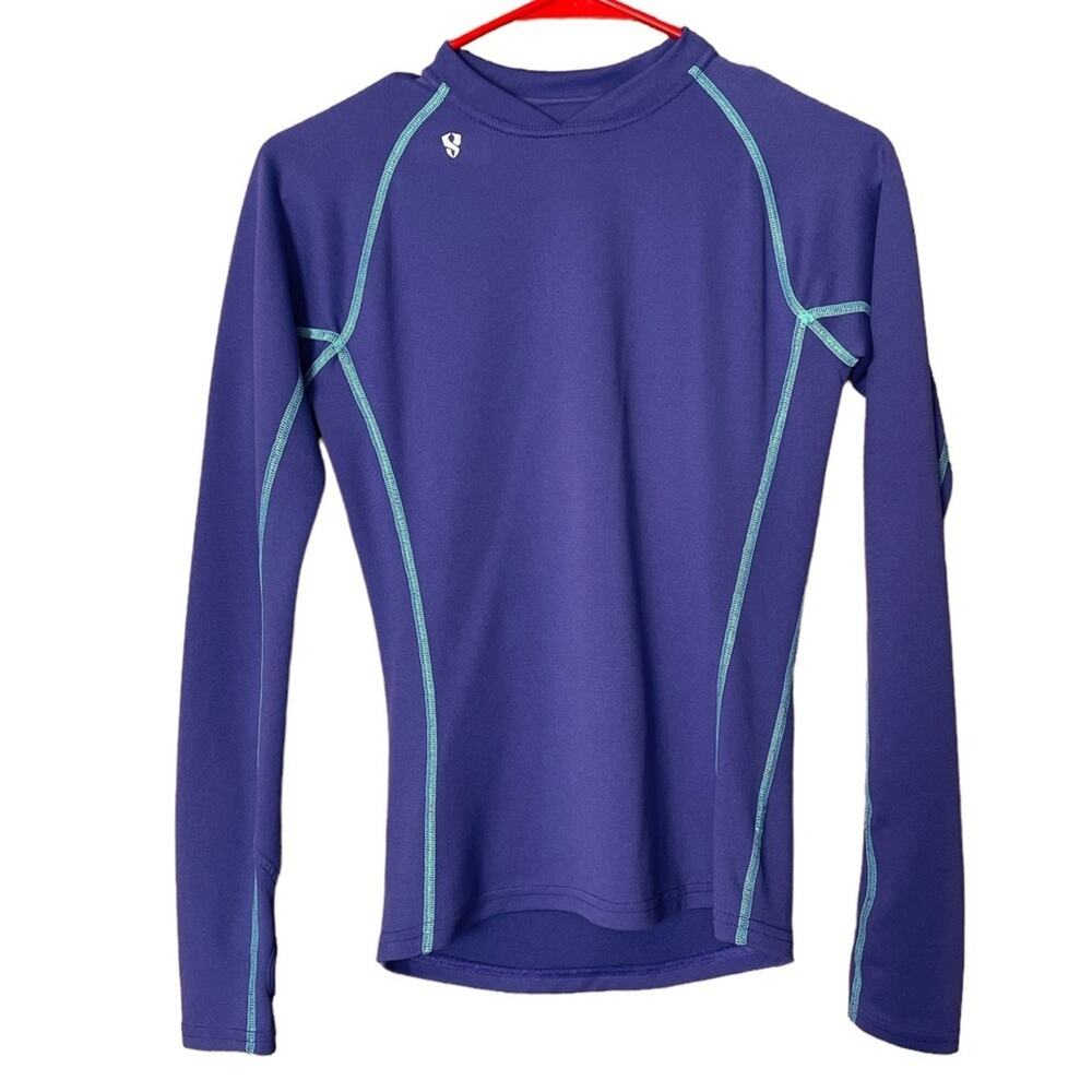 Stoic Baselayer Top Long Sleeve Thumbholes Purple Size XS